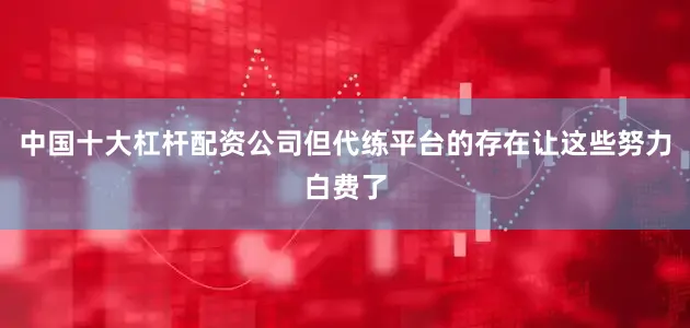中国十大杠杆配资公司但代练平台的存在让这些努力白费了